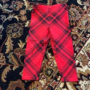 Ralph Lauren red and black holiday leggings